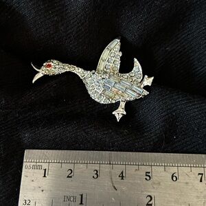 Whimsical goose brooch